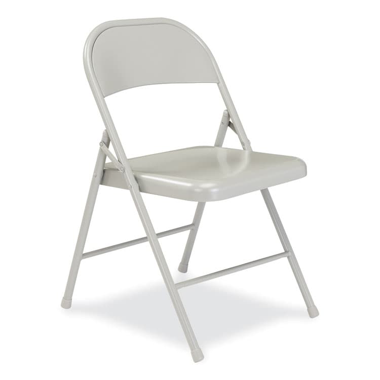 NATIONAL PUBLIC SEATING 900 Series All-Steel Folding Chair, Supports Up to 250 lb, 17.75" Seat Height, Gray Seat, Gray Back, Gray Base, 4/Cartpn (NPS902) thumbnail 2
