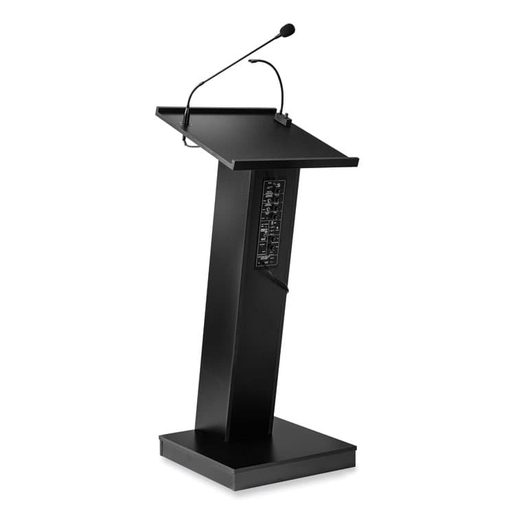 NATIONAL PUBLIC SEATING ZED Lectern with Speaker, 19.75 x 19.75 x 49, Black (NPSZED) thumbnail 4