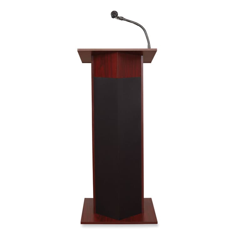 NATIONAL PUBLIC SEATING Power Plus Lectern, 22 x 17 x 46, Mahogany (NPS111PLSMY) thumbnail 3
