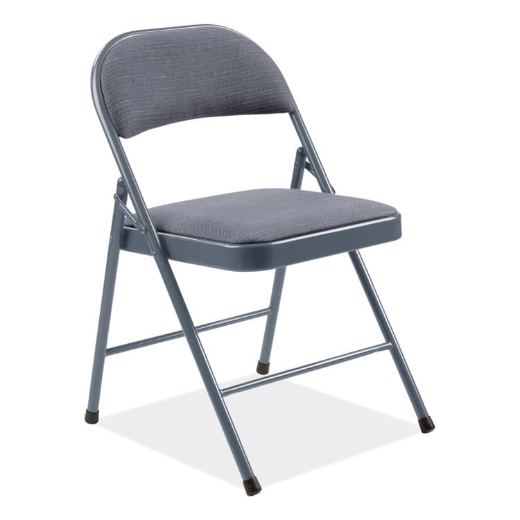 NATIONAL PUBLIC SEATING 970 Series Fabric Padded Steel Folding Chair, Supports Up to 250 lb, 17.75" Seat Height, Star Trail Blue, 4/Carton (NPS974) thumbnail 2