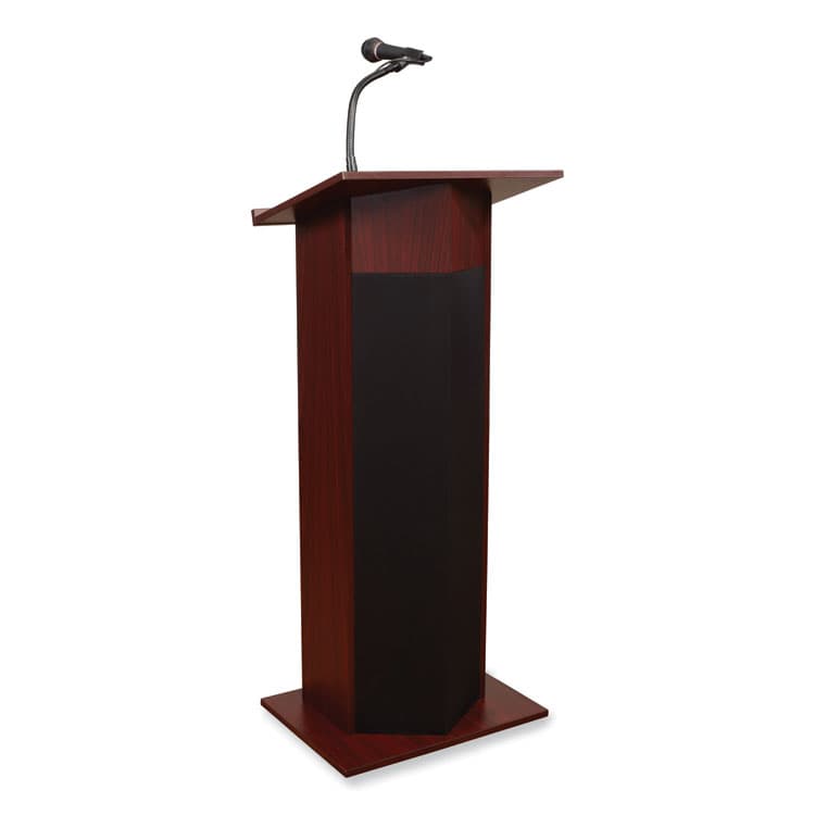 NATIONAL PUBLIC SEATING Power Plus Lectern, 22 x 17 x 46, Mahogany (NPS111PLSMY)