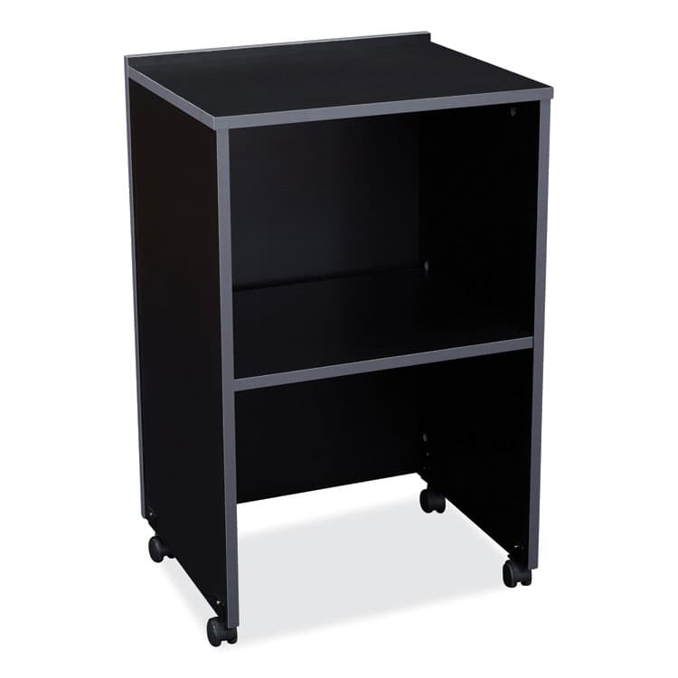 NATIONAL PUBLIC SEATING AV Cart/Lectern Base, 21.12 x 17.5 x 33.75, Black (NPS112BK)
