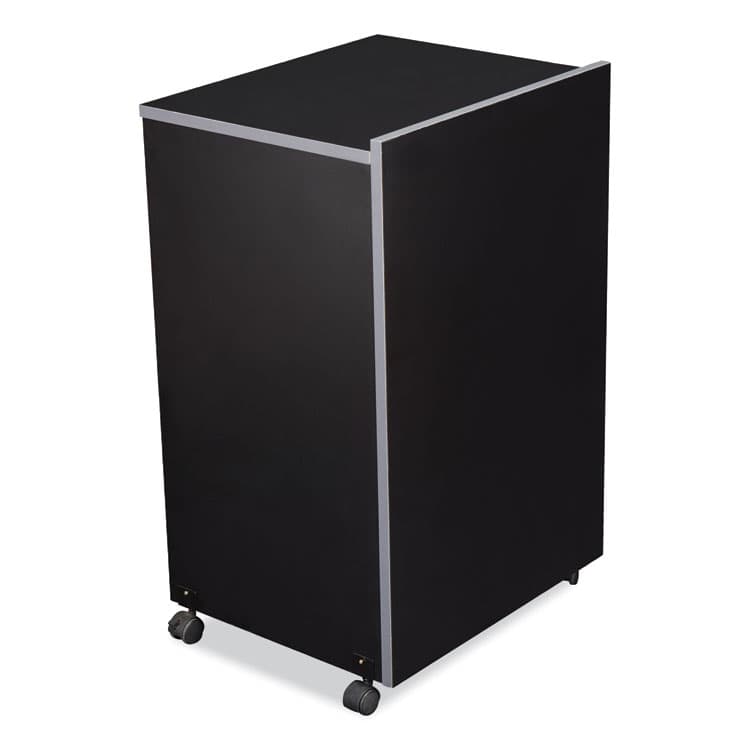 NATIONAL PUBLIC SEATING AV Cart/Lectern Base, 21.12 x 17.5 x 33.75, Black (NPS112BK) thumbnail 3
