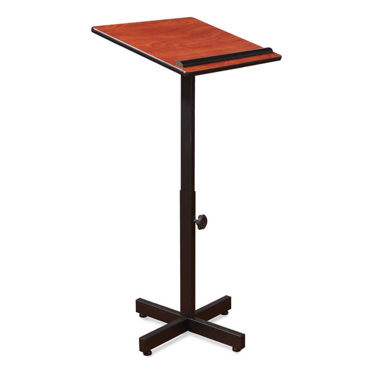 NATIONAL PUBLIC SEATING Portable Presentation Lectern Stand, 20 x 18.25 x 44, Cherry (NPS70CH)