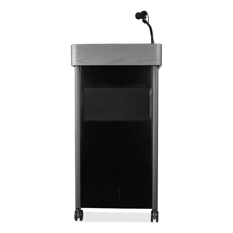 NATIONAL PUBLIC SEATING Greystone Lectern with Sound, 23.5 x 19.25 x 45.5, Charcoal Gray (NPSGSLS) thumbnail 2