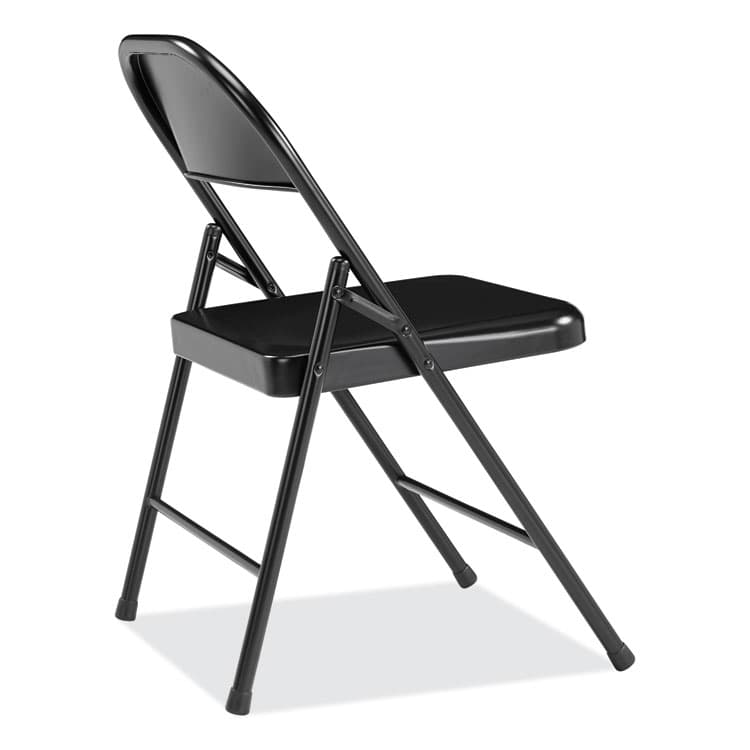 NATIONAL PUBLIC SEATING 900 Series All-Steel Folding Chair, Supports Up to 250 lb, 17.75" Seat Height, Black Seat, Black Back, Black Base, 4/Carton (NPS910) thumbnail 4