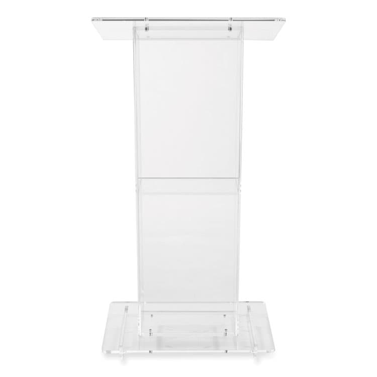 NATIONAL PUBLIC SEATING Clear Acrylic Lectern with Shelf, 24 x 15 x 46, Clear (NPS401S) thumbnail 3