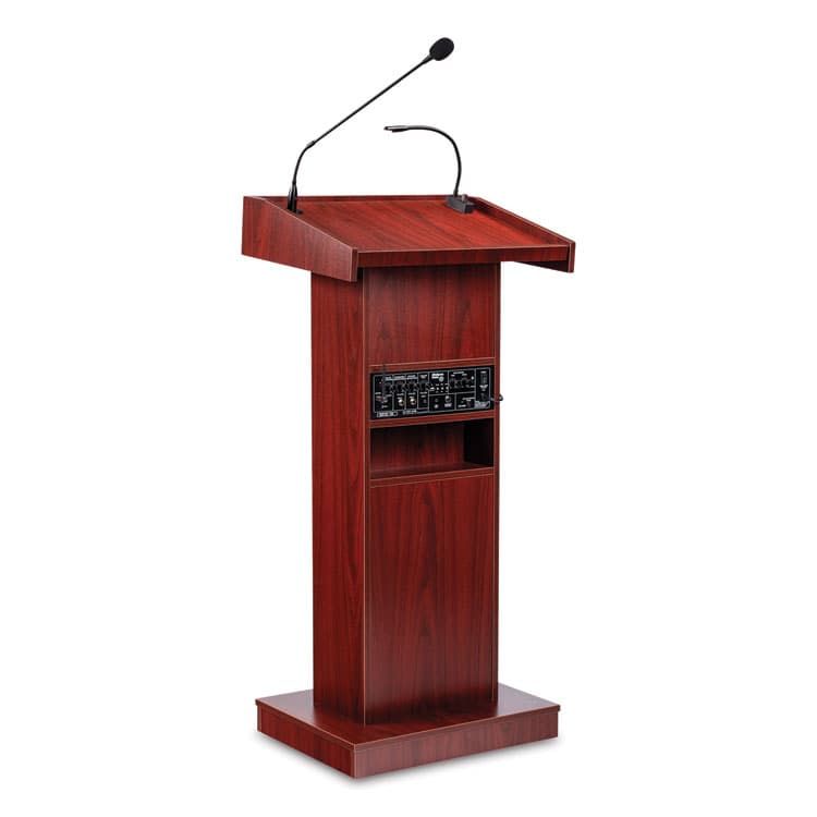 NATIONAL PUBLIC SEATING Orator Lectern, 22 x 17 x 46, Mahogany (NPS800XMY) thumbnail 4