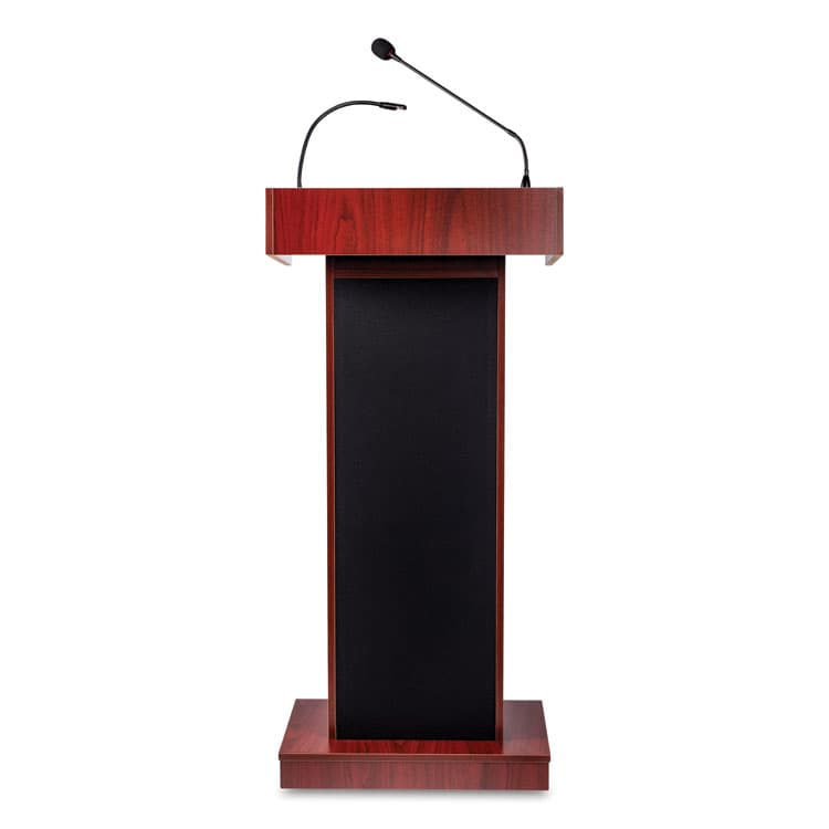 NATIONAL PUBLIC SEATING Orator Lectern, 22 x 17 x 46, Mahogany (NPS800XMY) thumbnail 2