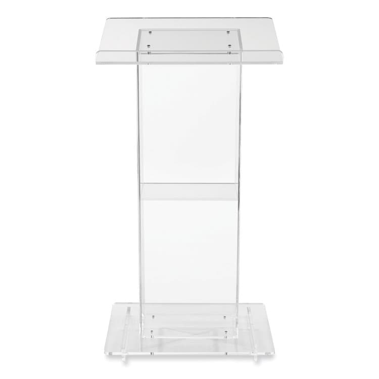NATIONAL PUBLIC SEATING Clear Acrylic Lectern with Shelf, 24 x 15 x 46, Clear (NPS401S) thumbnail 4
