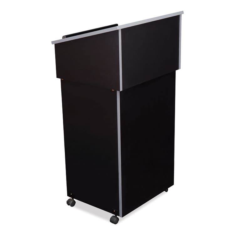 NATIONAL PUBLIC SEATING Tabletop Lectern and AV Cart/Lectern Base, 23.75 x 19.87 x 47.5, Black (NPS22112BK) thumbnail 3