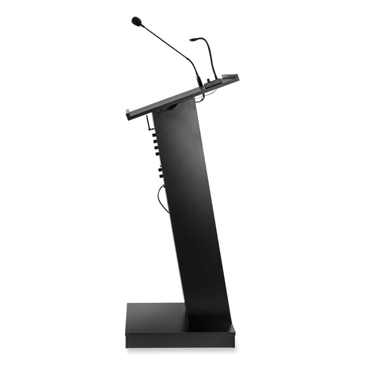 NATIONAL PUBLIC SEATING ZED Lectern with Speaker, 19.75 x 19.75 x 49, Black (NPSZED) thumbnail 3