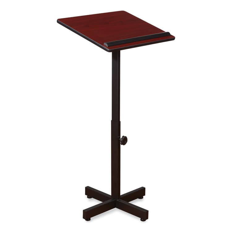 NATIONAL PUBLIC SEATING Portable Presentation Lectern Stand, 20 x 18.25 x 44, Mahogany (NPS70MY)