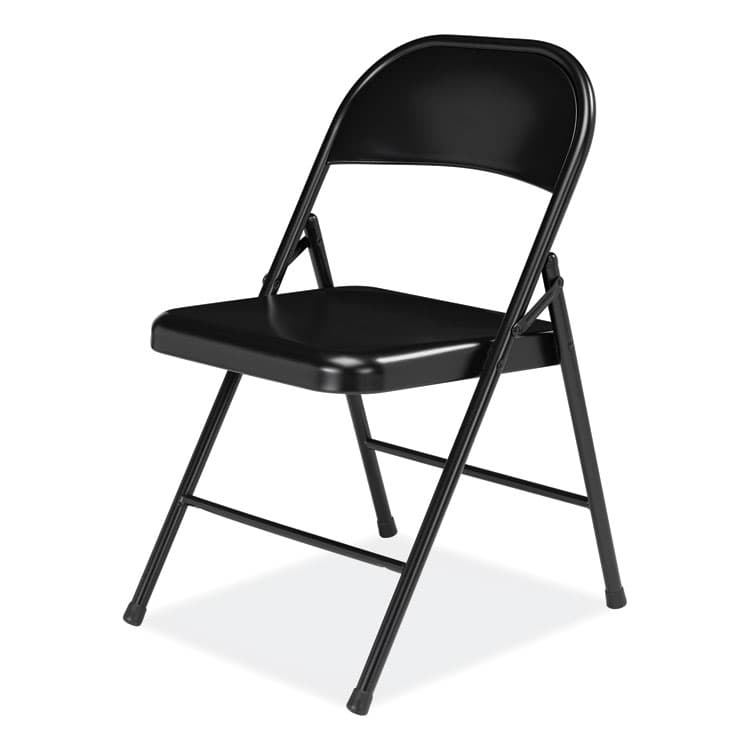 NATIONAL PUBLIC SEATING 900 Series All-Steel Folding Chair, Supports Up to 250 lb, 17.75" Seat Height, Black Seat, Black Back, Black Base, 4/Carton (NPS910) thumbnail 3