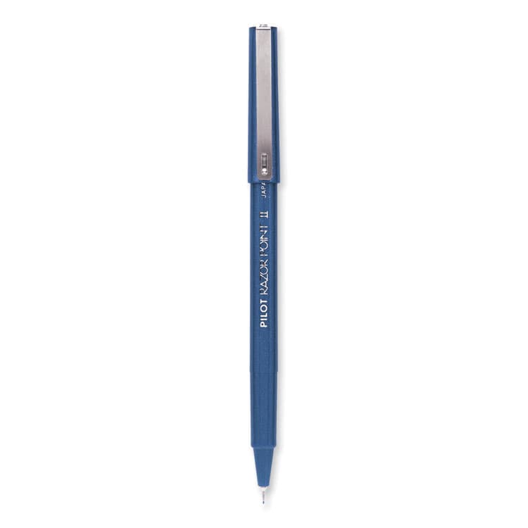 PILOT CORP. OF AMERICA Razor Point II Super Fine Line Porous Point Pen, Stick, Super-Fine 0.2 mm, Blue Ink, Blue Barrel, Dozen (PIL11003) thumbnail 2