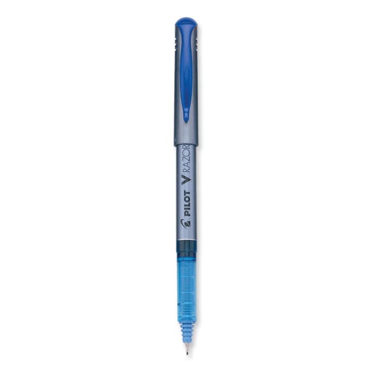 PILOT CORP. OF AMERICA V Razor Point Liquid Ink Porous Point Pen, Stick, Extra-Fine 0.5 mm, Blue Ink, Gray/Translucent Blue Barrel, Dozen (PIL11021) thumbnail 4