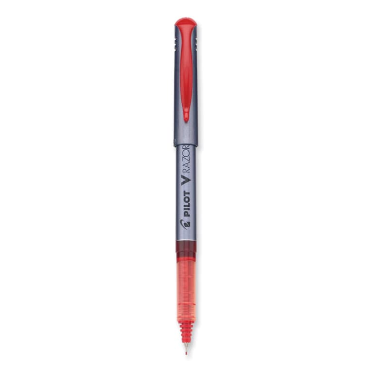 PILOT CORP. OF AMERICA V Razor Point Liquid Ink Porous Point Pen, Stick, Extra-Fine 0.5 mm, Red Ink, Gray/Translucent Red Barrel, Dozen (PIL11022) thumbnail 4