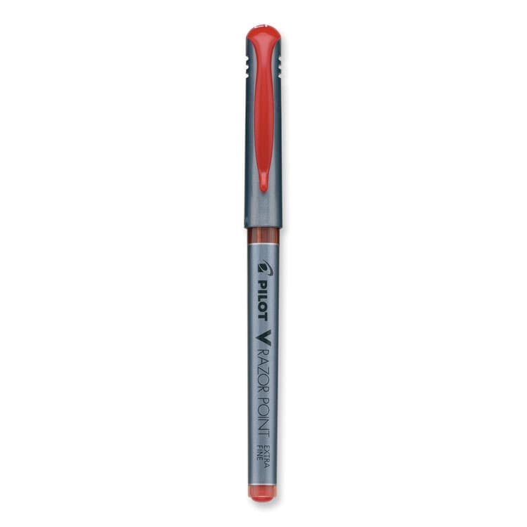 PILOT CORP. OF AMERICA V Razor Point Liquid Ink Porous Point Pen, Stick, Extra-Fine 0.5 mm, Red Ink, Gray/Translucent Red Barrel, Dozen (PIL11022) thumbnail 2