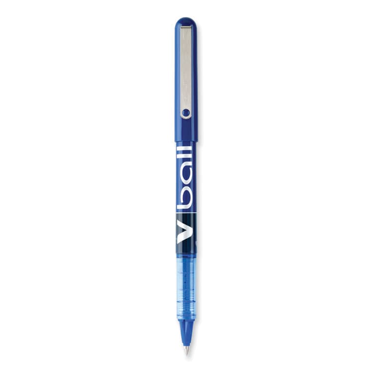 PILOT CORP. OF AMERICA VBall Liquid Ink Rollerball Pen, Stick, Extra-Fine 0.5 mm, Blue Ink, Blue/Clear Barrel, Dozen (PIL35201)