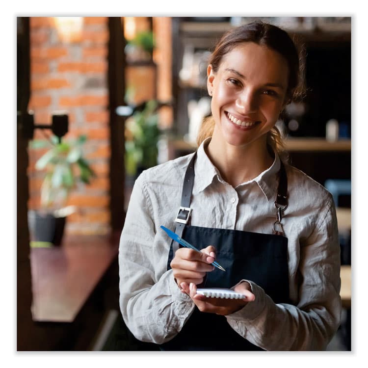 PILOT CORP. OF AMERICA Better Ballpoint Pen, Stick, Medium 1 mm, Blue Ink, Translucent Blue Barrel, Dozen (PIL36711) thumbnail 4