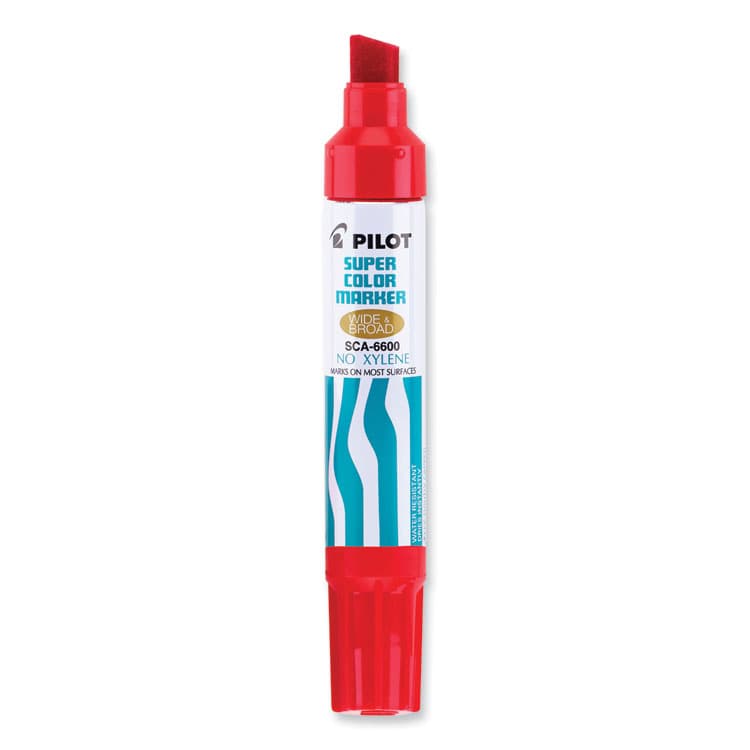 PILOT CORP. OF AMERICA Jumbo Refillable Permanent Marker, Broad Chisel Tip, Red (PIL45300) thumbnail 3