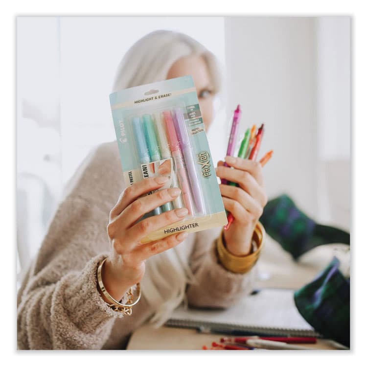 PILOT CORP. OF AMERICA FriXion Light Pastel Collection Erasable Highlighters, Assorted Ink Colors, Chisel Tip, Assorted Barrel Colors, 5/Pack (PIL46543) thumbnail 3