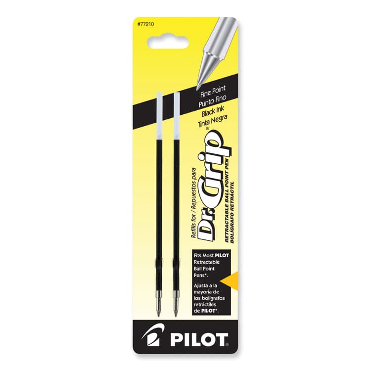 PILOT CORP. OF AMERICA Refill for Dr. Grip, Easytouch, The Better, B2P and Rex Grip BeGreen Ballpoint Pens, Fine Conical Tip, Black Ink, 2/Pack (PIL77210) thumbnail 2