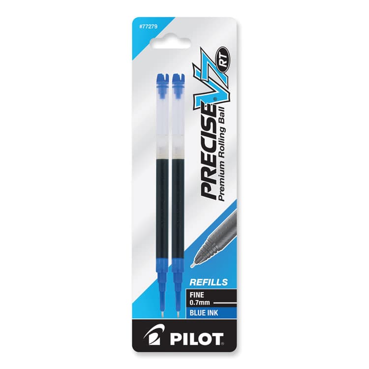 PILOT CORP. OF AMERICA Refill for Pilot Precise V7 RT Rolling Ball, Fine Conical Tip, Blue Ink, 2/Pack (PIL77279) thumbnail 2