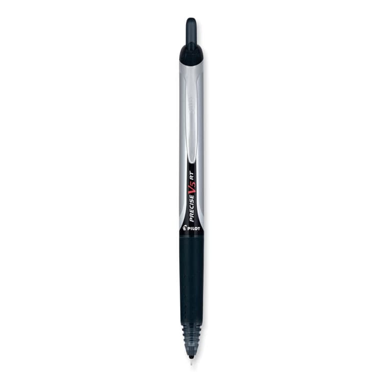 PILOT CORP. OF AMERICA Precise V5RT Rollerball Pen, Retractable, Extra-Fine 0.5 mm, Black Ink, Black Barrel, 30/Pack (PIL84067)