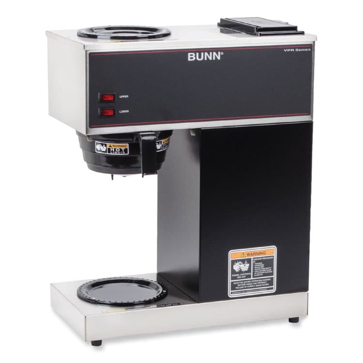 BUNN-O-MATIC VPR 12-Cup Commercial Pourover Coffee Brewer, Gray/Stainless Steel (BUN332000015)