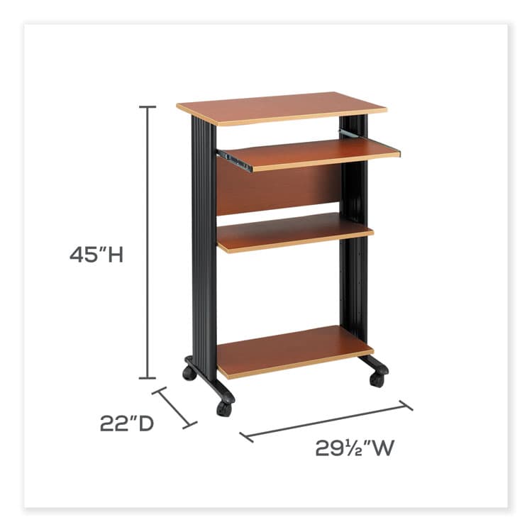 SAFCO PRODUCTS Muv Standing Desk, 29.5" x 22" x 45", Cherry (SAF1923CY) thumbnail 3