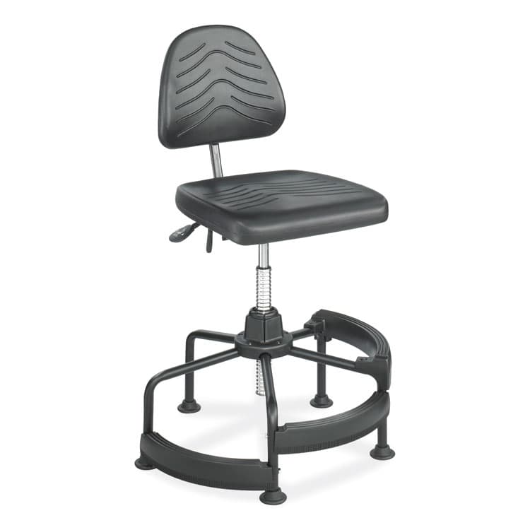 SAFCO PRODUCTS Task Master Deluxe Industrial Chair, Supports Up to 250 lb, 17" to 35" Seat Height, Black (SAF5120)