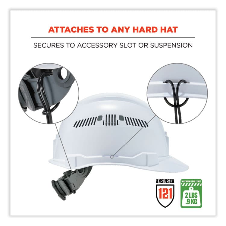 ERGODYNE CORPORATION Squids 3157 Coiled Lanyard with Buckle, 2 lb Max Working Capacity, 12" to 48" Long, Black (EGO19156) thumbnail 2