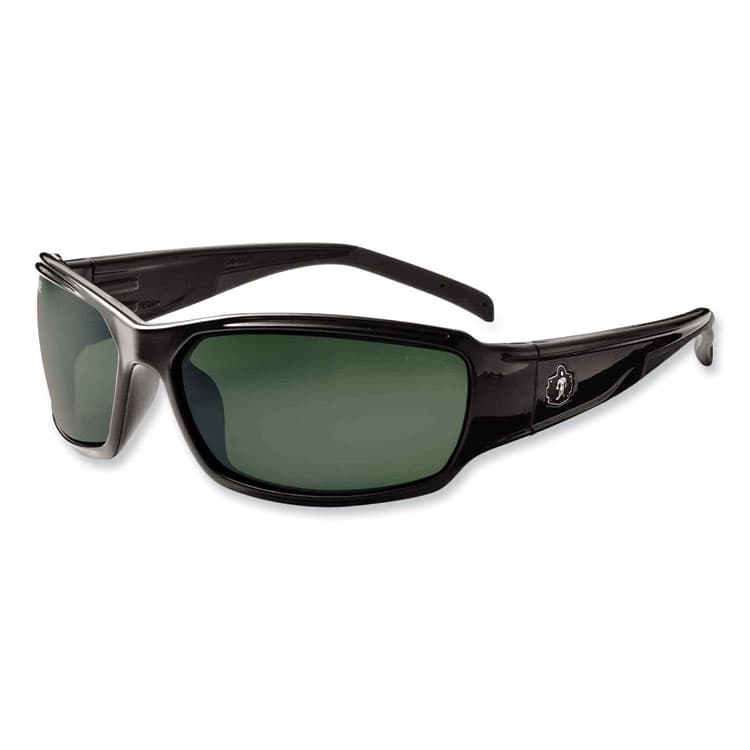 ERGODYNE CORPORATION Skullerz Thor Safety Glasses, Black Full Frame, Polarized G15 Green Shade 3 VLT Dual Lens (EGO51071)