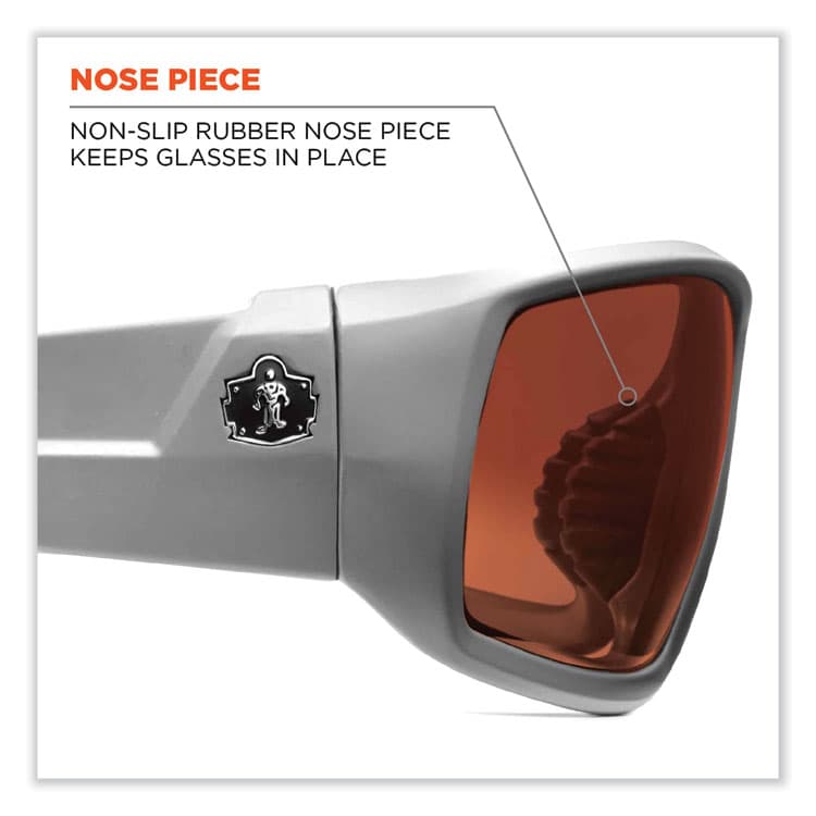ERGODYNE CORPORATION Skullerz Odin Safety Glasses, Matte Gray Full Frame, Polarized Copper Dual Lens (EGO50121) thumbnail 2
