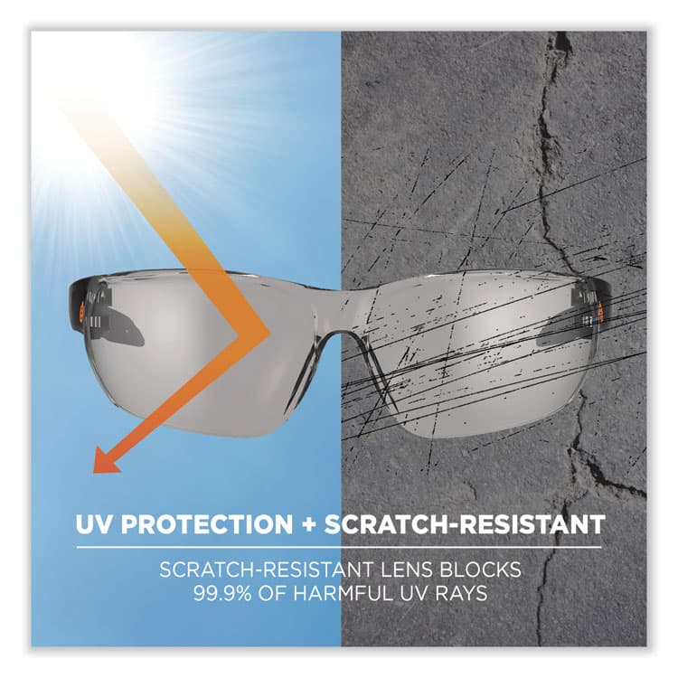 ERGODYNE CORPORATION Skullerz Vali Frameless Safety Glasses, Fog-Off Technology, Frameless, Clear Single I/O Lens (EGO59283) thumbnail 3