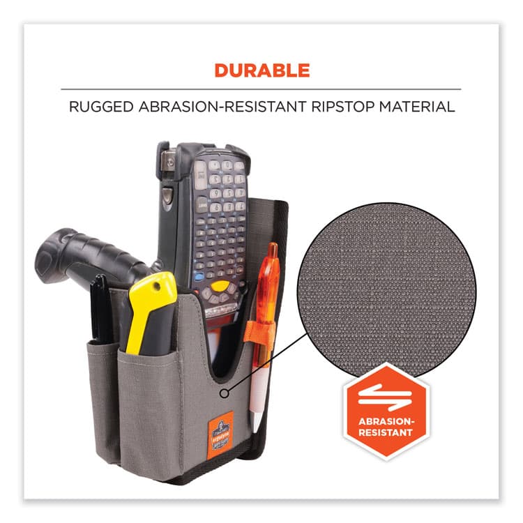 ERGODYNE CORPORATION Squids 5540 Handheld Barcode Scanner Holster with Belt Loop, Large, 2.75 x 3.5 x 8, Polyester, Gray (EGO19181) thumbnail 3