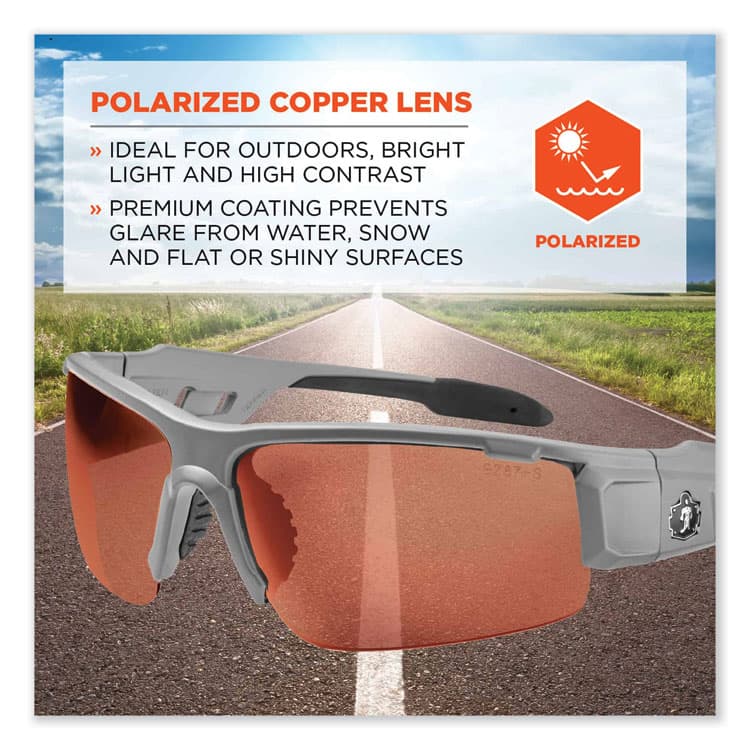 ERGODYNE CORPORATION Skullerz Dagr Safety Glasses, Kryptek Highlander Half Frame, Polarized Copper Single Lens (EGO52321) thumbnail 3