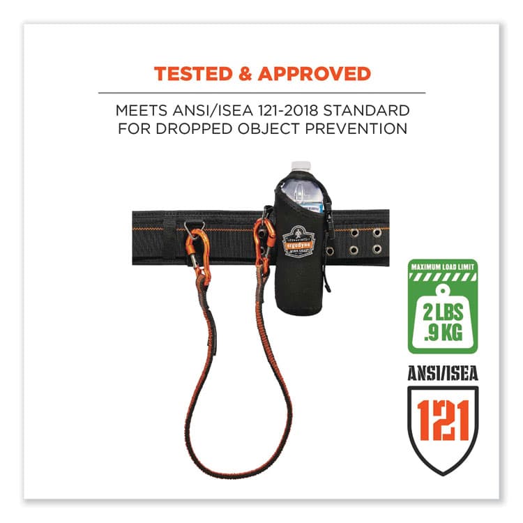 ERGODYNE CORPORATION Squids 3775 Can + Bottle Holder Trap, Small, 3.62 x 7.25 x 2.5, Neoprene, Black (EGO19775) thumbnail 3