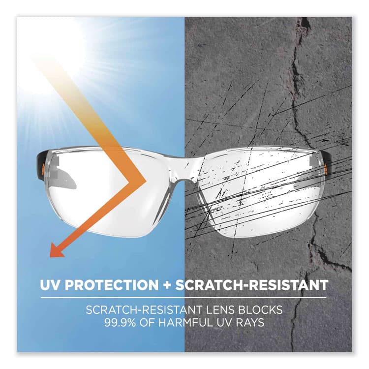 ERGODYNE CORPORATION Skullerz Vali Frameless Safety Glasses, Frameless, Clear Single Lens (EGO59200) thumbnail 2