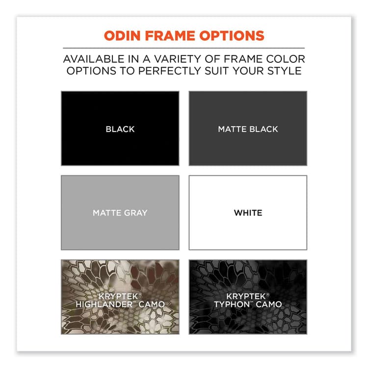 ERGODYNE CORPORATION Skullerz Odin Safety Glasses, Kryptek Highlander Full Frame, Clear Dual Lens (EGO50300) thumbnail 3