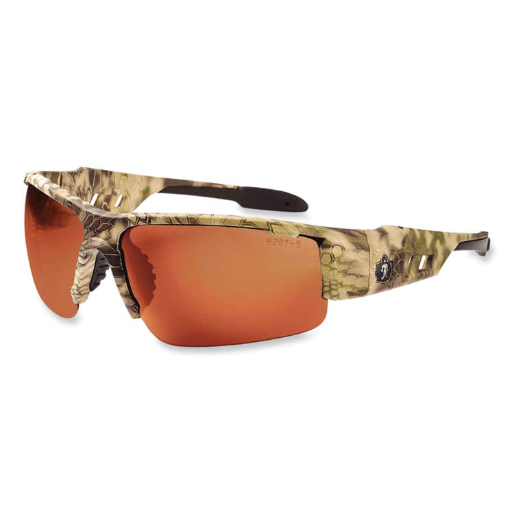 ERGODYNE CORPORATION Skullerz Dagr Safety Glasses, Kryptek Highlander Half Frame, Polarized Copper Single Lens (EGO52321)