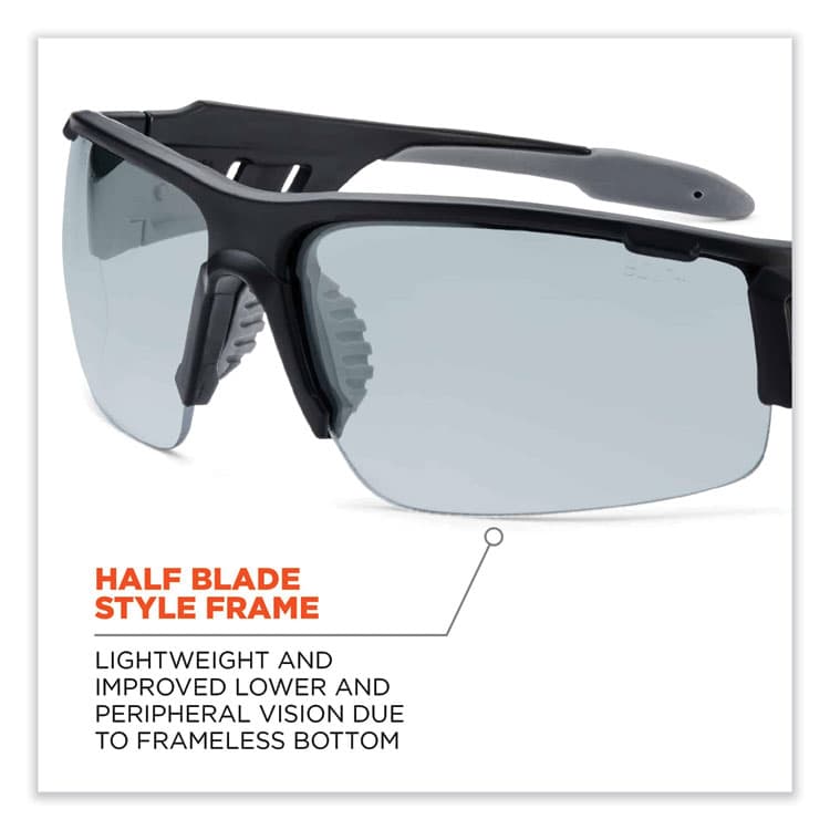 ERGODYNE CORPORATION Skullerz Dagr Safety Glasses, Matte Black Half Frame, Clear Single I/O Lens (EGO52480) thumbnail 2