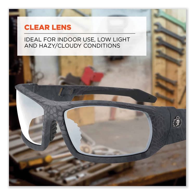 ERGODYNE CORPORATION Skullerz Odin Safety Glasses, Kryptek Typhon Full Frame, Clear Dual Lens (EGO50500) thumbnail 3
