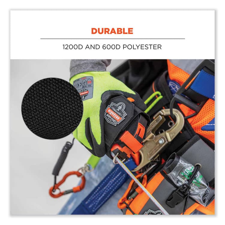 ERGODYNE CORPORATION Squids 3770 Belt Clip Tape Measure Holder, X-Large, 3.62 x 7.25 x 2.5, Polyester, Black (EGO19771) thumbnail 4