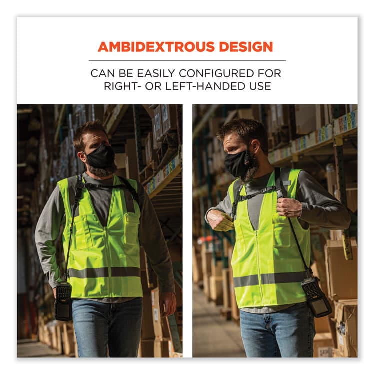 ERGODYNE CORPORATION Squids 3132 Barcode Scanner Lanyard Harness, Large: 20" Arm Strap, 43" Long Lanyard Strap, Black (EGO19164) thumbnail 3