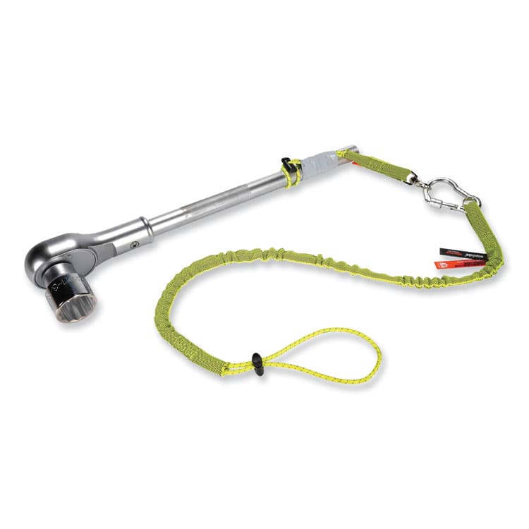 ERGODYNE CORPORATION Squids 3100 Lanyard with Aluminum Carabiner + Cinch-Loop, 10 lb Max Working Capacity, 35" to 45" Long, Lime (EGO19003) thumbnail 2