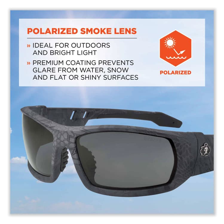 ERGODYNE CORPORATION Skullerz Odin Safety Glasses, Kryptek Typhon Full Frame, Polarized Smoke Dual Lens (EGO50531) thumbnail 4