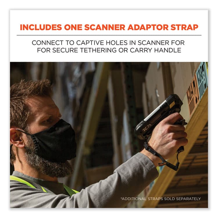 ERGODYNE CORPORATION Squids 3135 Barcode Scanner Belt with Hook + Adaptor Strap, Large: 48" to 80" Long, Black (EGO19168) thumbnail 4