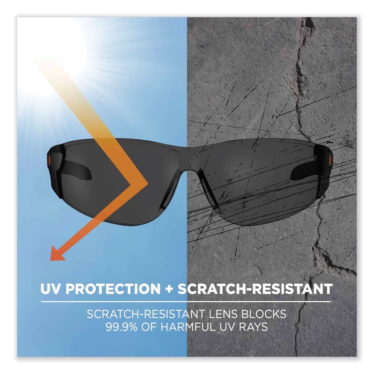 ERGODYNE CORPORATION Skullerz Saga Frameless Safety Glasses, Frameless, Smoke Single Lens (EGO59130) thumbnail 4